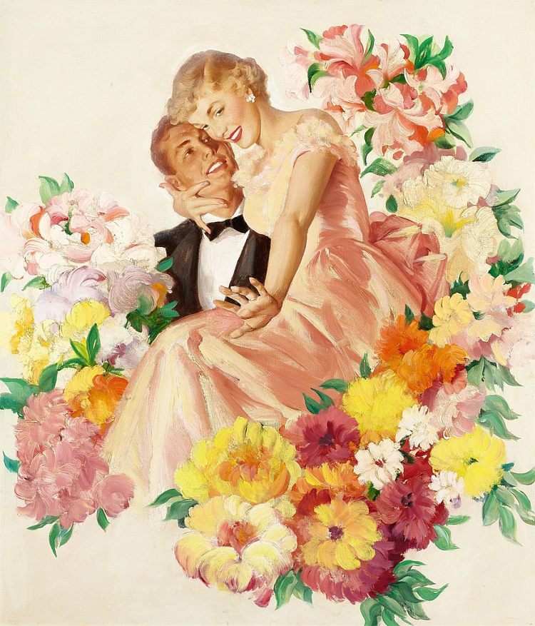 羊绒花束肥皂广告插图 Cashmere Bouquet Soap Advertisement Illustration (1949)，哈登·桑德布洛姆