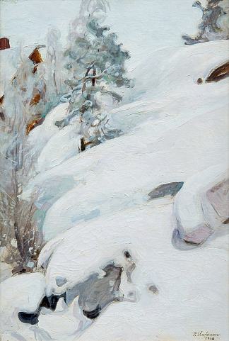 冬季景观 Winter Landscape (1908)，佩卡·哈洛宁