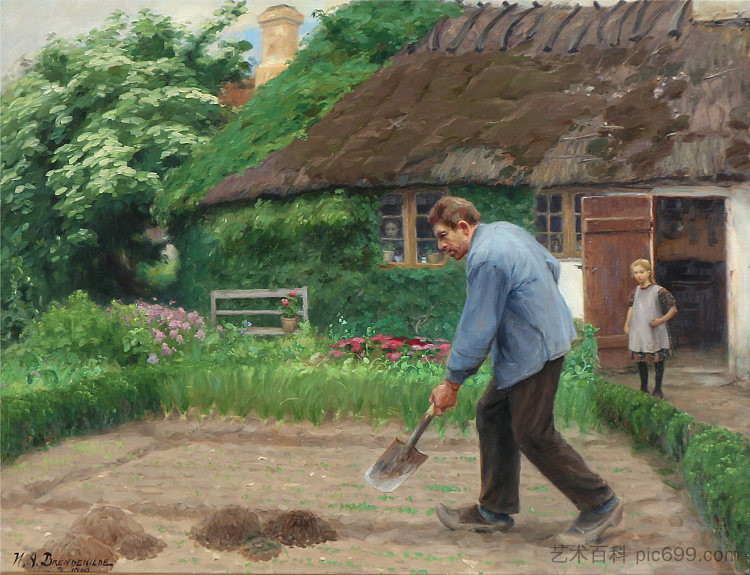 下午工作 Afternoon Work (1918),汉斯·安徒生·布伦德基尔德
