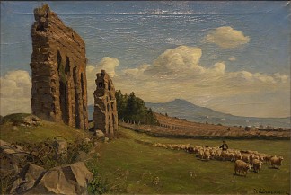 罗马坎帕涅河上的牧羊人 Fårehyrde På Den Romerske Campagne，汉斯·安徒生·布伦德基尔德