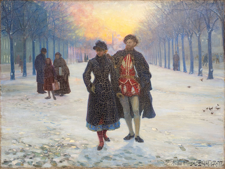 狂欢节后的早晨 Morgen Efter Karneval (1884),汉斯·安徒生·布伦德基尔德