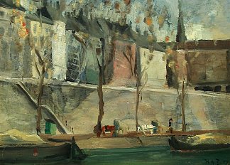 从塞纳河眺望 View from the Seine (1892)，汉斯·安徒生·布伦德基尔德