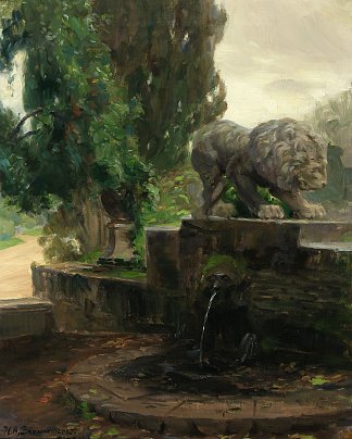 罗马的喷泉 A Fountain in Rome (1922)，汉斯·安徒生·布伦德基尔德