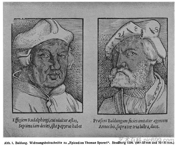 汉斯·巴尔东·格里恩和约翰·鲁达尔芬格 Hans Baldung Grien and John Rudalfinger (1534)，汉斯·鲍当