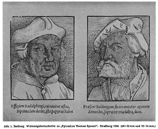 汉斯·巴尔东·格里恩和约翰·鲁达尔芬格 Hans Baldung Grien and John Rudalfinger (1534)，汉斯·鲍当