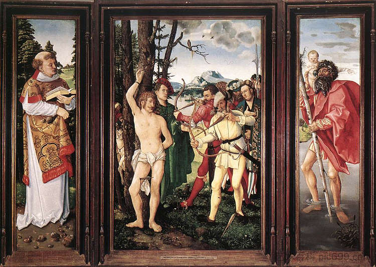 圣塞巴斯蒂安祭坛画 St Sebastian Altarpiece (1507)，汉斯·鲍当