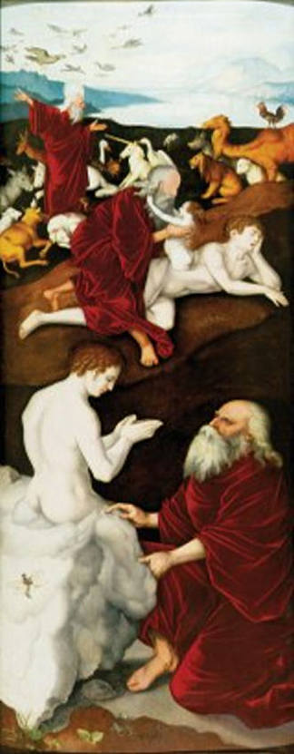 人和动物的创造 The Creation of the Men and Animals (1532)，汉斯·鲍当