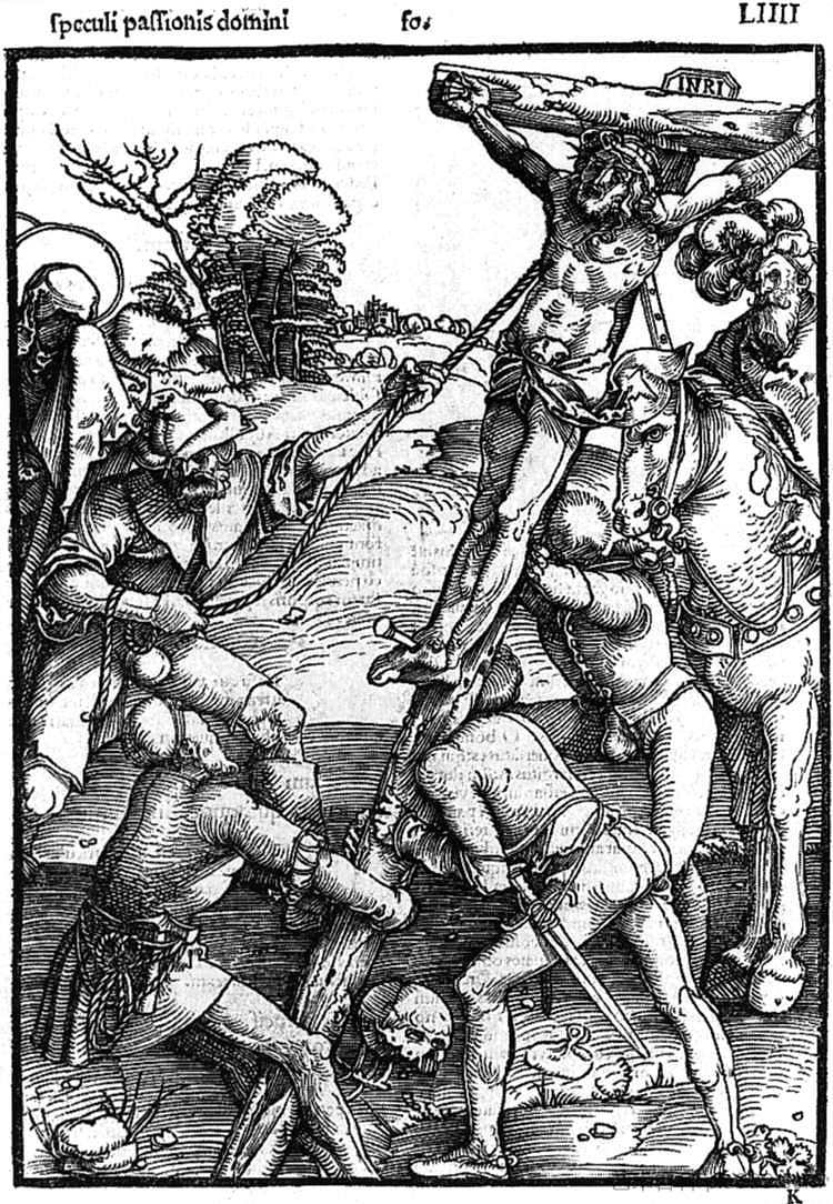 十字架的竖立 The Erection of the Cross (1507)，汉斯·鲍当