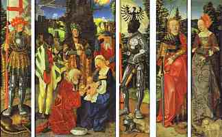 三王祭坛画 The Three Kings Altarpiece (1507)，汉斯·鲍当