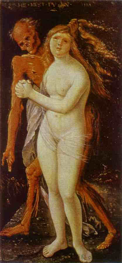 年轻女子与死亡 Young Woman and Death (1517)，汉斯·鲍当