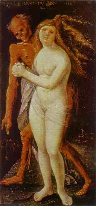 年轻女子与死亡 Young Woman and Death (1517)，汉斯·鲍当