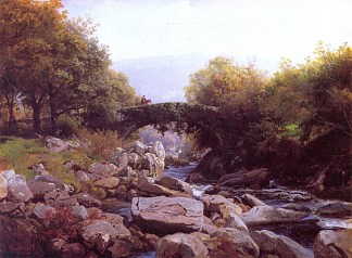 北威尔士埃福伊桥 Efoybroen, Nord-wales (1863)，汉斯·古德