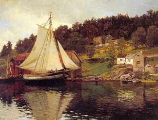 从 桑维卡 Fra Sandvika (1873)，汉斯·古德