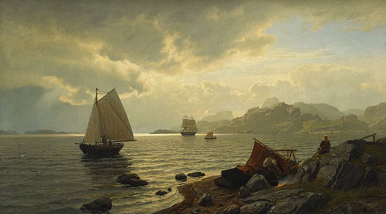 主题取自索兰海岸的旋转海岸 Motivet Hämtat Från Spinnkusten Längs Sörlandskusten，汉斯·古德