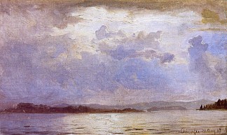 基姆湖上空的雷云 Thunder Clouds over the Chiemsee (1867)，汉斯·古德