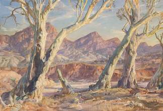 弗林德斯山脉景观 Flinders Ranges landscape (1956)，汉斯海森