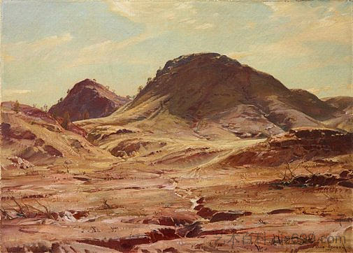 匍匐影之山，弗林德斯山脉 The Hill of the Creeping Shadow, Flinders Ranges (1929)，汉斯海森