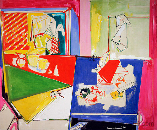 洋红色和蓝色 Magenta and Blue (1950)，汉斯·霍夫曼