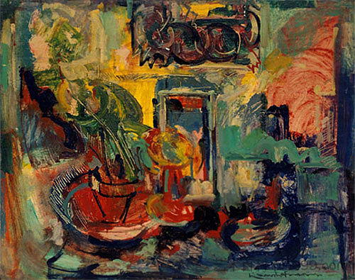 静物室内 Still Life Interior (1941)，汉斯·霍夫曼