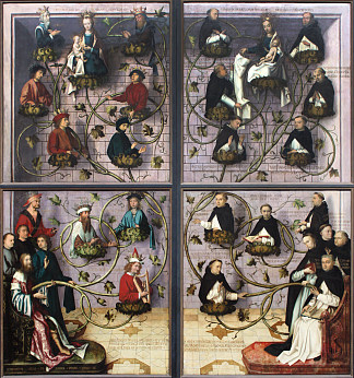 法兰克福多米尼加祭坛画的外翼 Exterior Wings of the Frankfurt Dominican Altarpiece (1501)，老汉斯·霍尔拜因