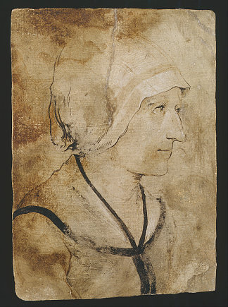 一个不知名的石匠的妻子的肖像 Portrait of a Wife of An Unknown Stonemason (1505)，老汉斯·霍尔拜因