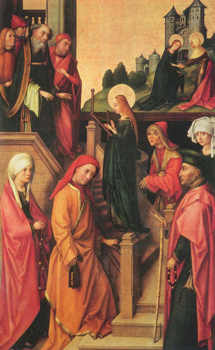 圣母玛利亚在耶路撒冷圣殿的介绍 The Presentation of the Virgin Mary in the Temple of Jerusalem (1493)，老汉斯·霍尔拜因
