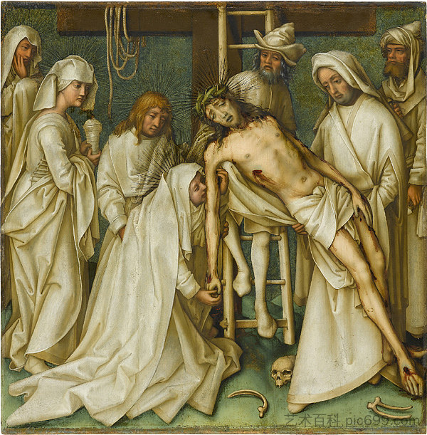 十字架的后裔（灰色激情-10） Descent from the Cross (Grey Passion-10) (c.1494 - c.1500)，老汉斯·霍尔拜因