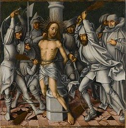 基督的鞭打（灰色受难-4） Flagellation of Christ (Grey Passion-4) (c.1494 – c.1500)，老汉斯·霍尔拜因
