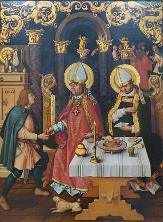 圣凯瑟琳祭坛：圣乌尔里希和康拉德 Katharinenaltar: Die hll. Ulrich und Conrad (1512)，老汉斯·霍尔拜因