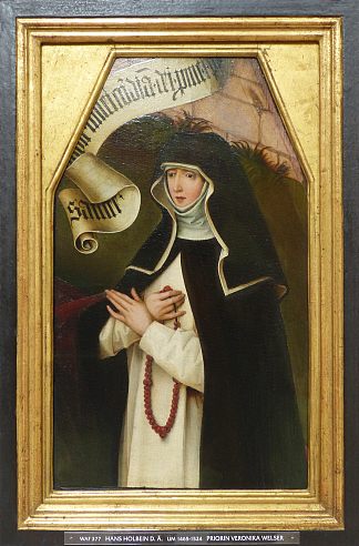 女修道院长维罗妮卡·威尔瑟 Prioress Veronica Welser (1504)，老汉斯·霍尔拜因