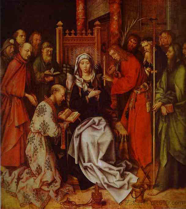 圣母之死 Death of the Virgin (c.1501; Germany  )，汉斯·荷尔拜因