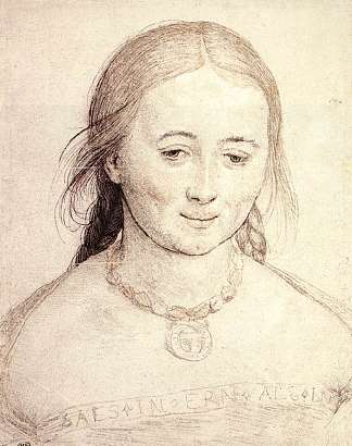 一个女人的头 Head of a Woman (1522; Germany                     )，汉斯·荷尔拜因