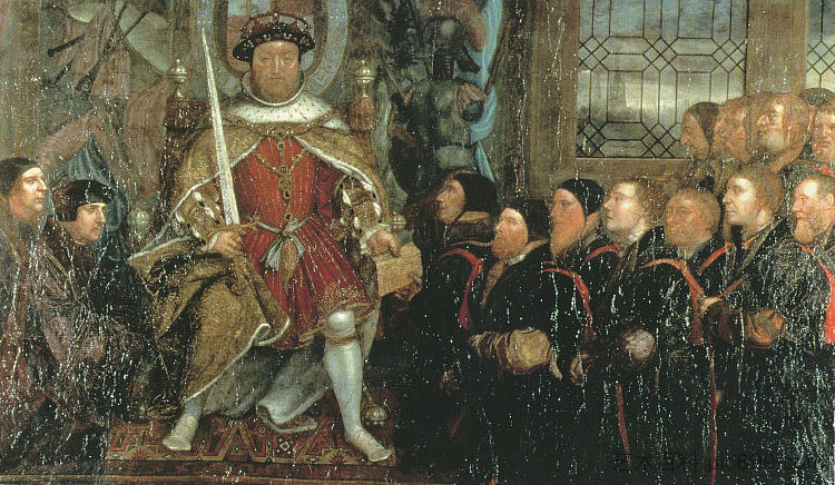 亨利八世和理发外科医生 Henry VIII and the Barber Surgeons (c.1543; Germany  )，汉斯·荷尔拜因