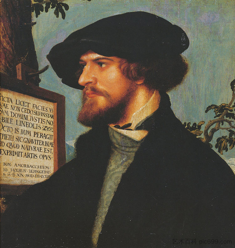 博尼法修斯·阿默巴赫的肖像 Portrait of Bonifacius Amerbach (1519; Germany  )，汉斯·荷尔拜因