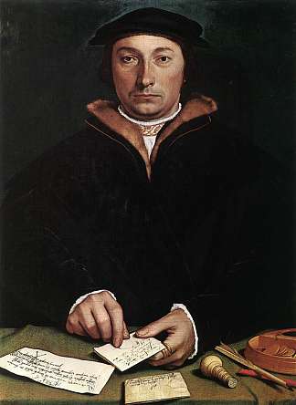 德克·泰比斯的肖像 Portrait of Dirk Tybis (1533; Germany                     )，汉斯·荷尔拜因