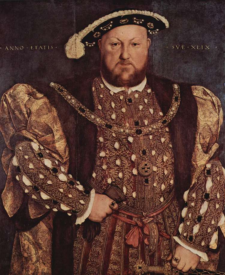 亨利八世的肖像 Portrait of Henry VIII (1540; Germany  )，汉斯·荷尔拜因