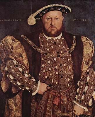 亨利八世的肖像 Portrait of Henry VIII (1540; Germany                     )，汉斯·荷尔拜因