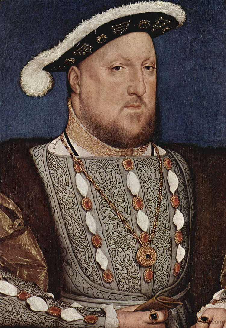 英格兰国王亨利八世的肖像 Portrait of Henry VIII, King of England (c.1535; Germany  )，汉斯·荷尔拜因