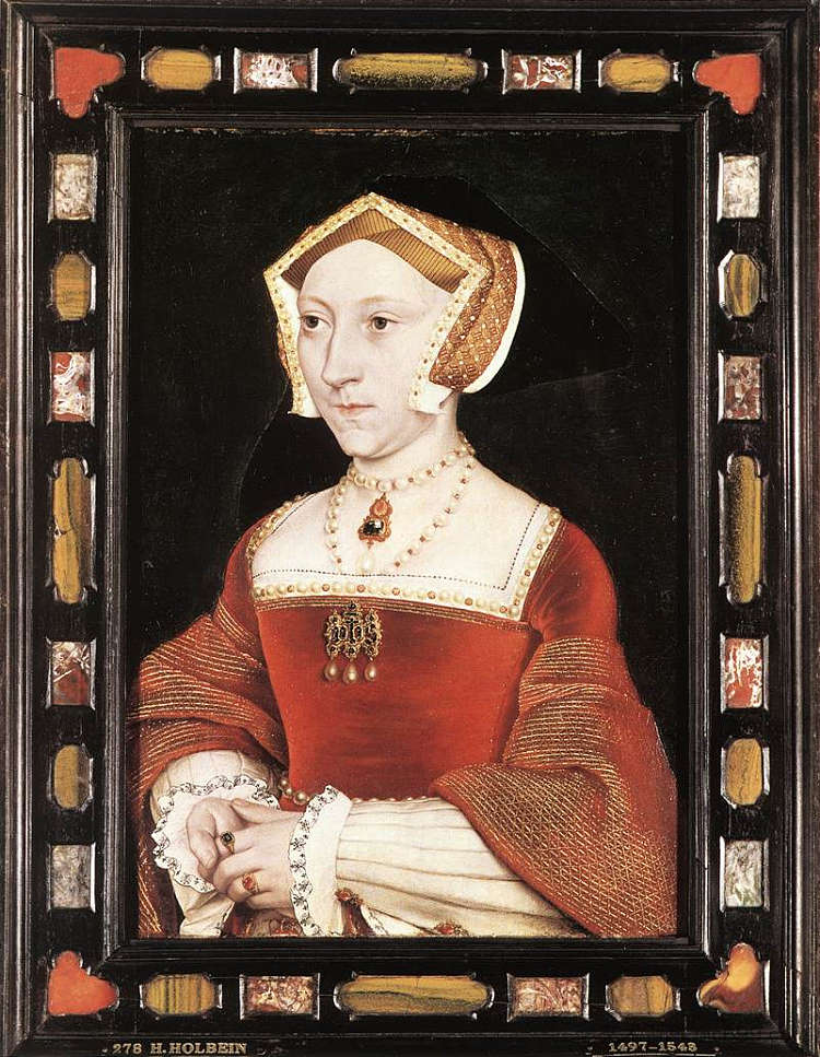 简·西摩的肖像 Portrait of Jane Seymour (c.1537; Germany  )，汉斯·荷尔拜因