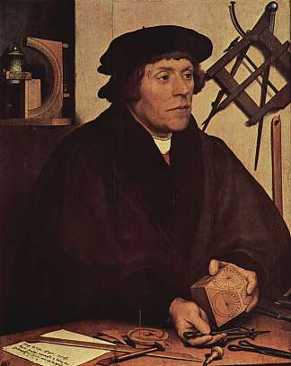 尼古拉斯·克拉泽的肖像 Portrait of Nicholas Kratzer (1528; Germany                     )，汉斯·荷尔拜因