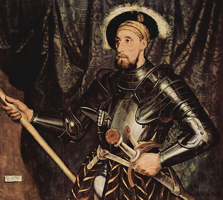 尼古拉斯·卡鲁爵士的肖像 Portrait of Sir Nicholas Carew (c.1533; Germany  )，汉斯·荷尔拜因