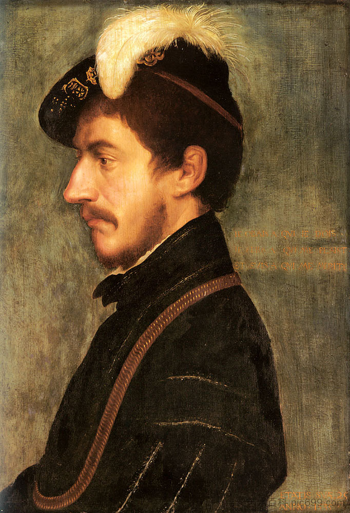 尼古拉斯·波因茨爵士的肖像 Portrait of Sir Nicholas Poyntz (1535; Germany  )，汉斯·荷尔拜因