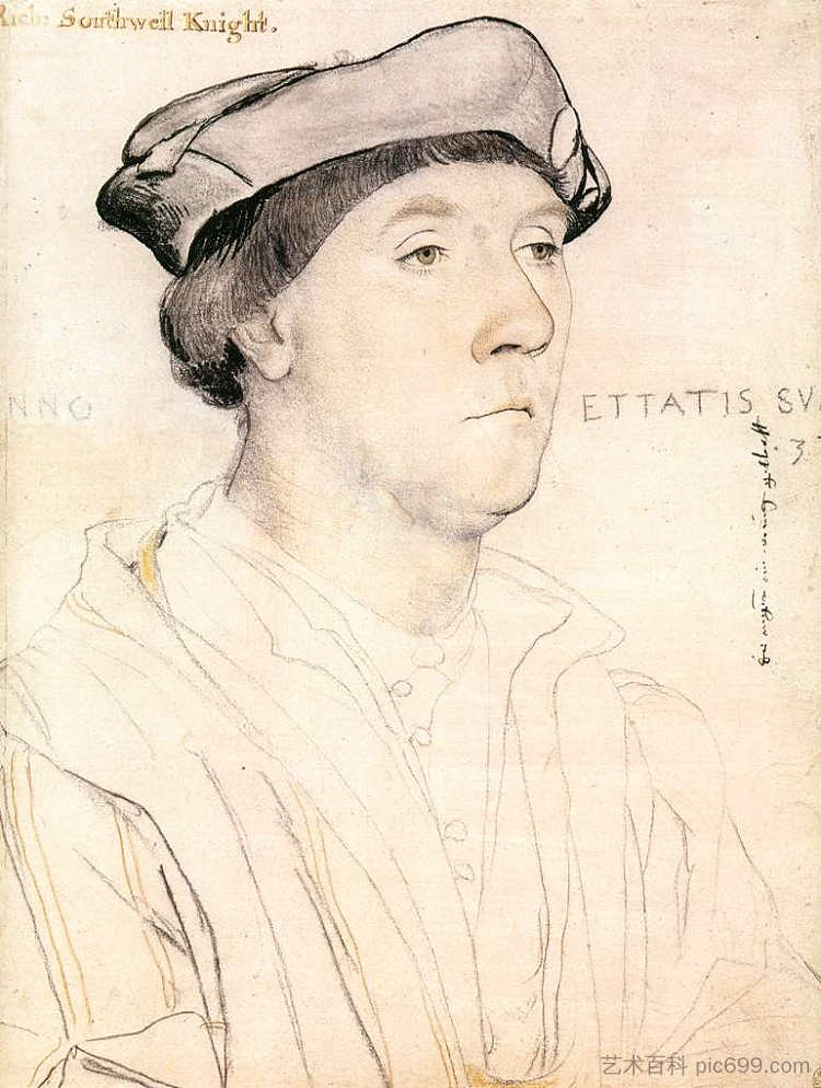 理查德·索斯韦尔爵士的肖像 Portrait of Sir Richard Southwell (c.1537; Germany  )，汉斯·荷尔拜因