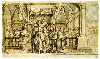 罗波安的傲慢 The Arrogance of Rehoboam (1530; Germany                     )，汉斯·荷尔拜因