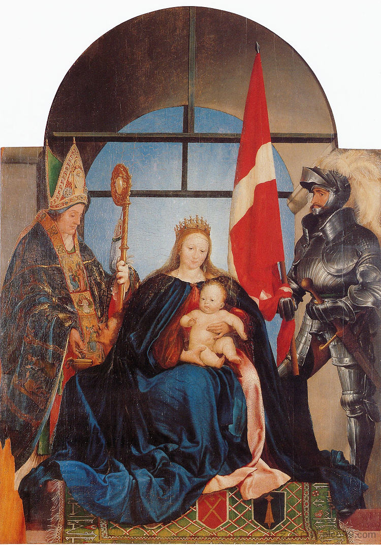 索洛图恩圣母 The Solothurn Madonna (1522; Germany  )，汉斯·荷尔拜因