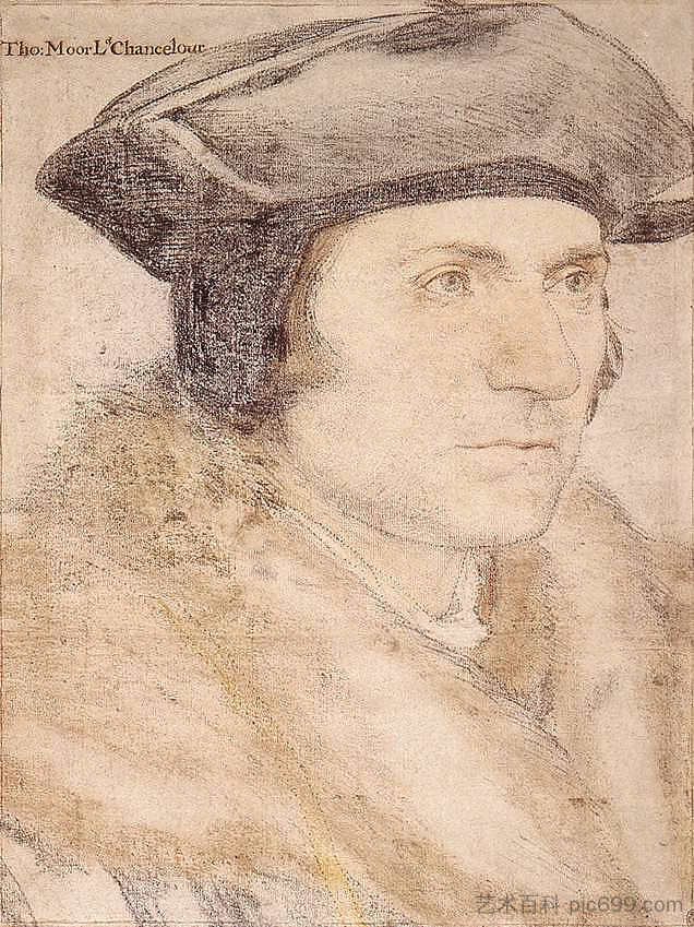 托马斯·莫尔 Thomas More (c.1527; Germany  )，汉斯·荷尔拜因