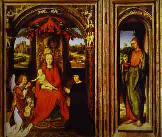 施洗约翰和福音传教士约翰的圣徒祭坛 Altar of Saints John the Baptist and John the Evangelist (1485 – 1490)，汉斯·梅姆林