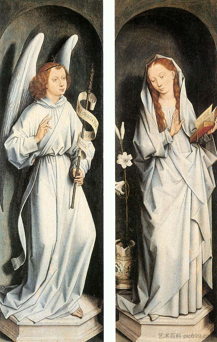 报喜 Annunciation (1467)，汉斯·梅姆林