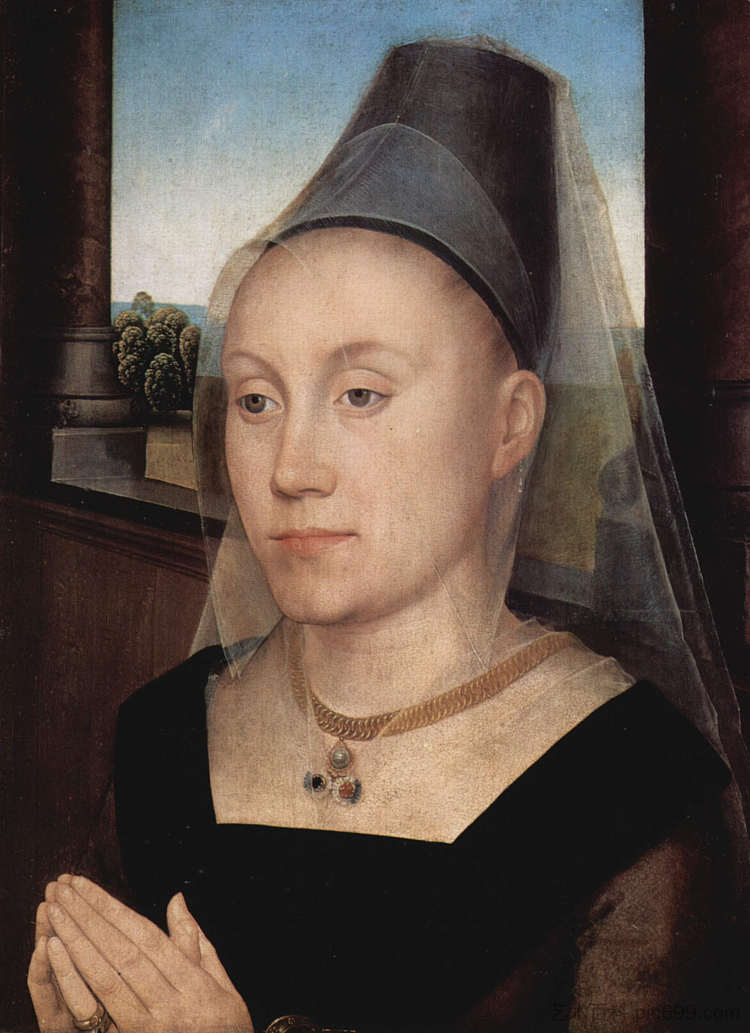 芭芭拉·德·弗兰德伯奇 Barbara de Vlaenderberch (c.1470 - c.1472)，汉斯·梅姆林