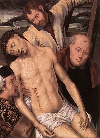 沉积（双联画的左翼） Deposition (left wing of a diptych) (1490)，汉斯·梅姆林